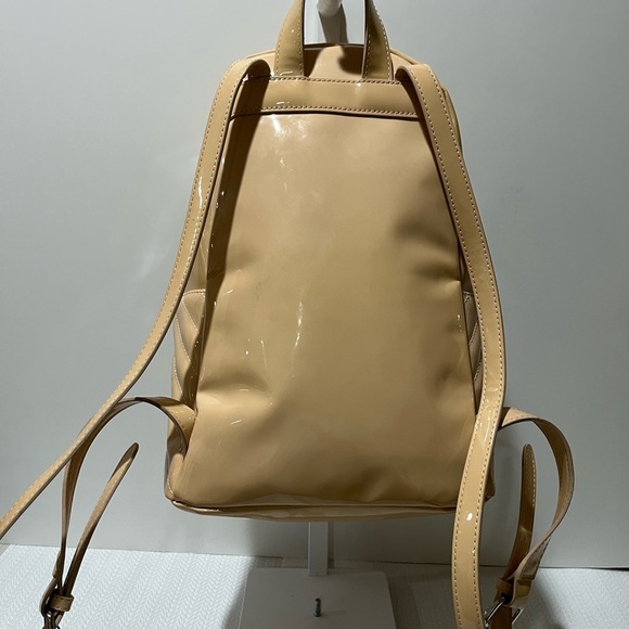 Tan  backpack patent leather Sam Edelman 12 high 8wide 5 deep main image 9